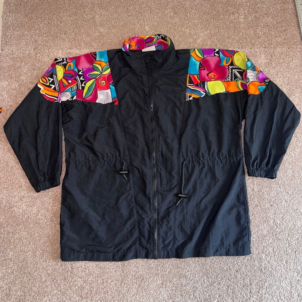 Gilda Marx Vintage 80's or 90's Black & Vibrant Multicolor Size Medium - Picture 1 of 12